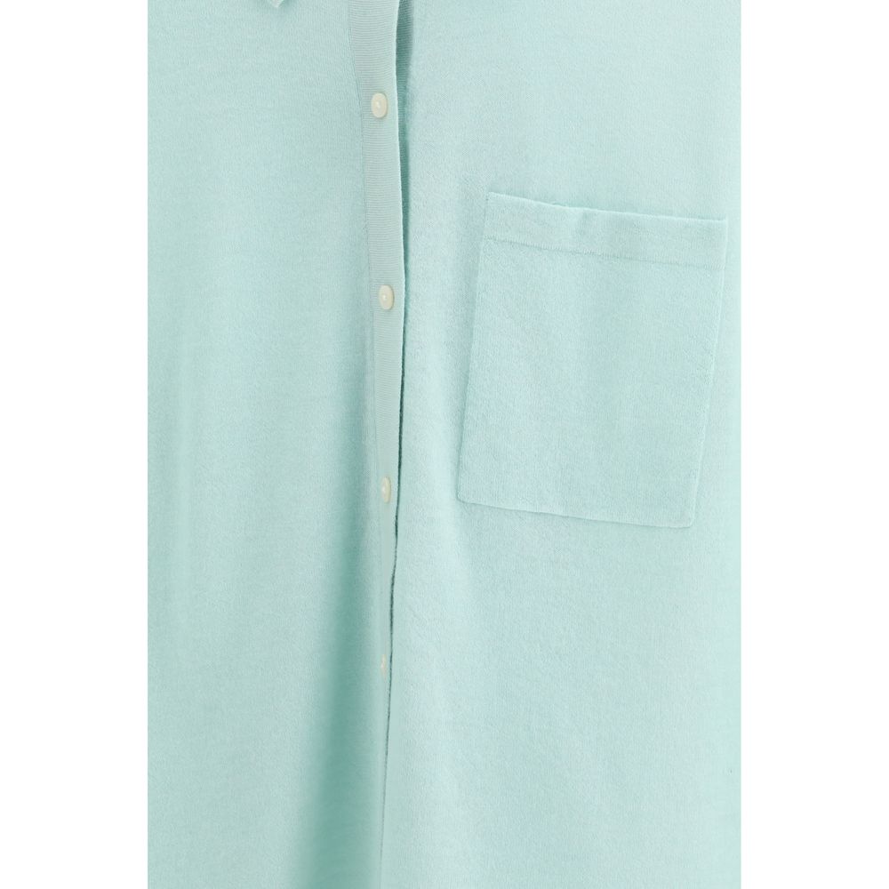 Guest in Residence Blue Cashmere Dress Shirt Guest in Residence
