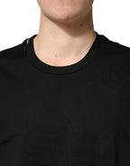 Dolce & Gabbana Black Cotton Crewneck Short Sleeve T-Shirt - Eljoys Fashion 