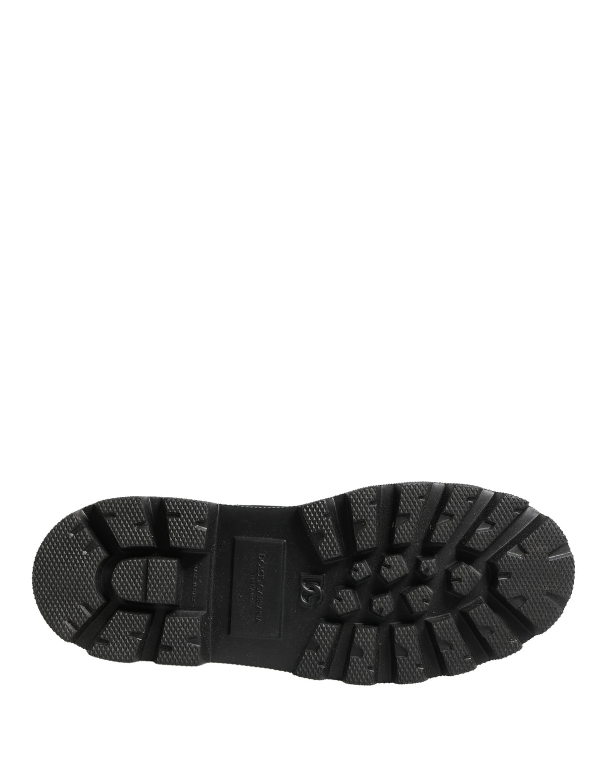 Dolce & Gabbana Black Leather Trek Sole Combat Boots Shoes - Eljoys Fashion 