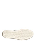 Dolce & Gabbana Black White Canvas Logo Mid Top Sneakers Shoes - Eljoys Fashion 
