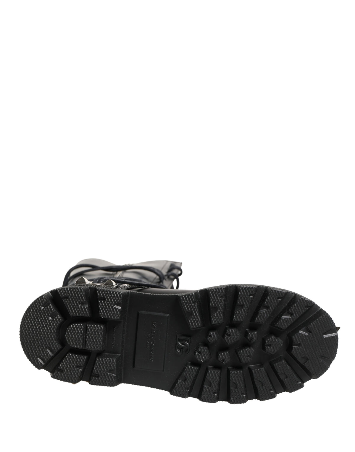 Dolce & Gabbana Black Leather Knee High Combat Boots Shoes - Eljoys Fashion 