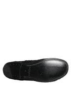 Dolce & Gabbana Men Black Riccio Shearling Dress Derby Shoes