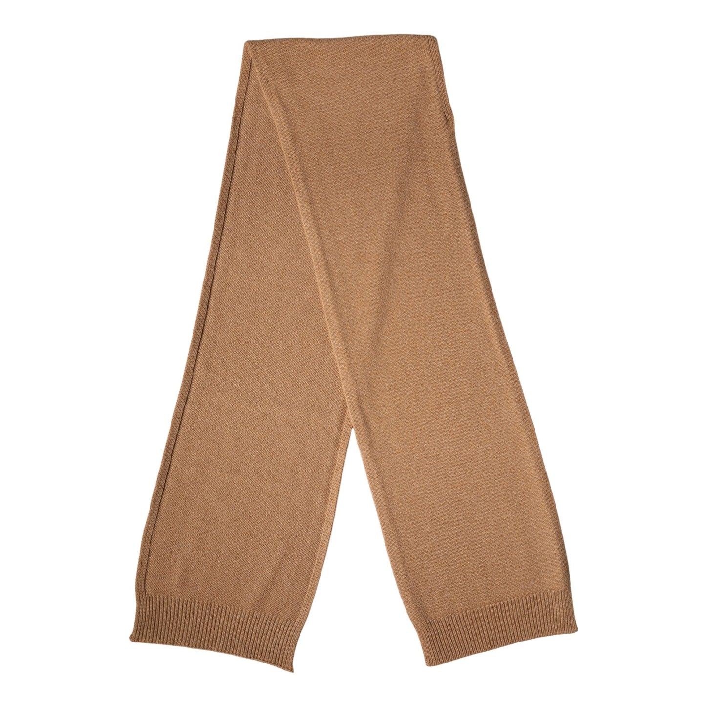 Dolce & Gabbana Brown Cashmere Knitted Foulard 207cm x 29cm Men Scarf