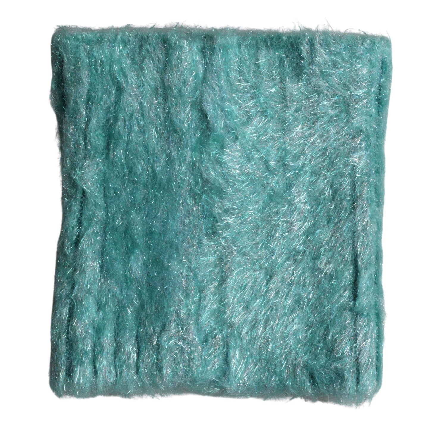Dolce & Gabbana Teal Mohair Wool Knitted Wrap Shawl 62cm x 32.5cm Scarf