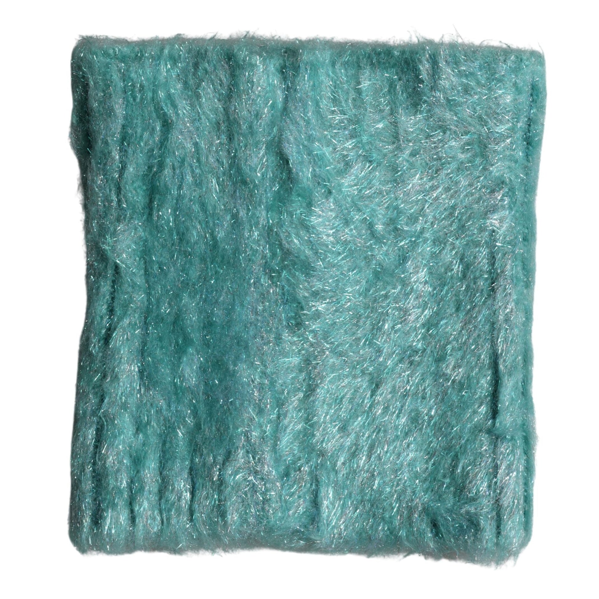 Dolce & Gabbana Teal Mohair Wool Knitted Wrap Shawl 62cm x 32.5cm Scarf