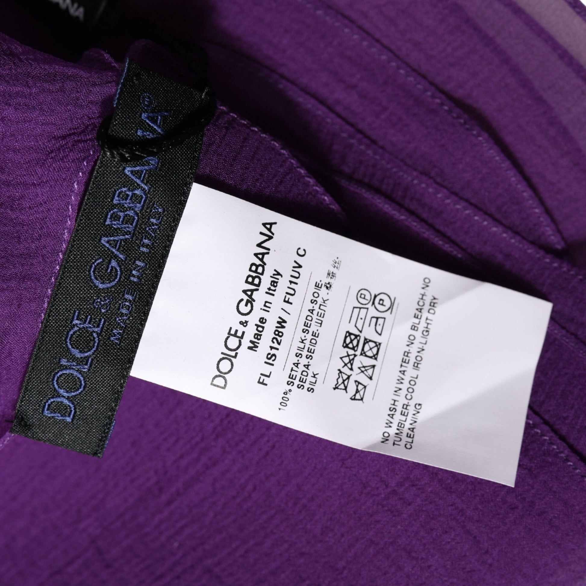 Dolce & Gabbana Purple Silk Neck Wrap Shawl Stole 200cm x 134cm Scarf