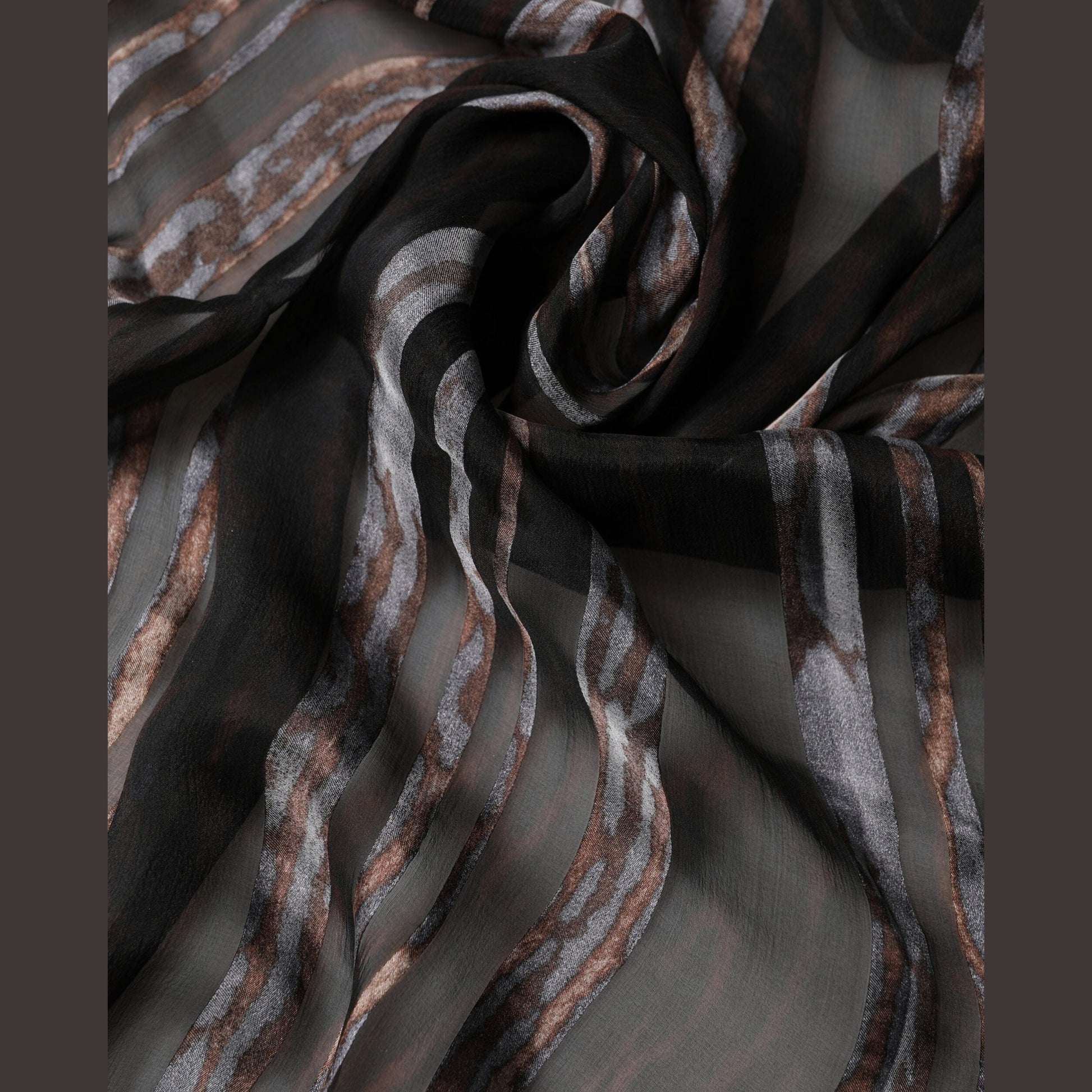 Dolce & Gabbana Black Stripes Silk Wrap Shawl Stole 193cm x 131cm Scarf