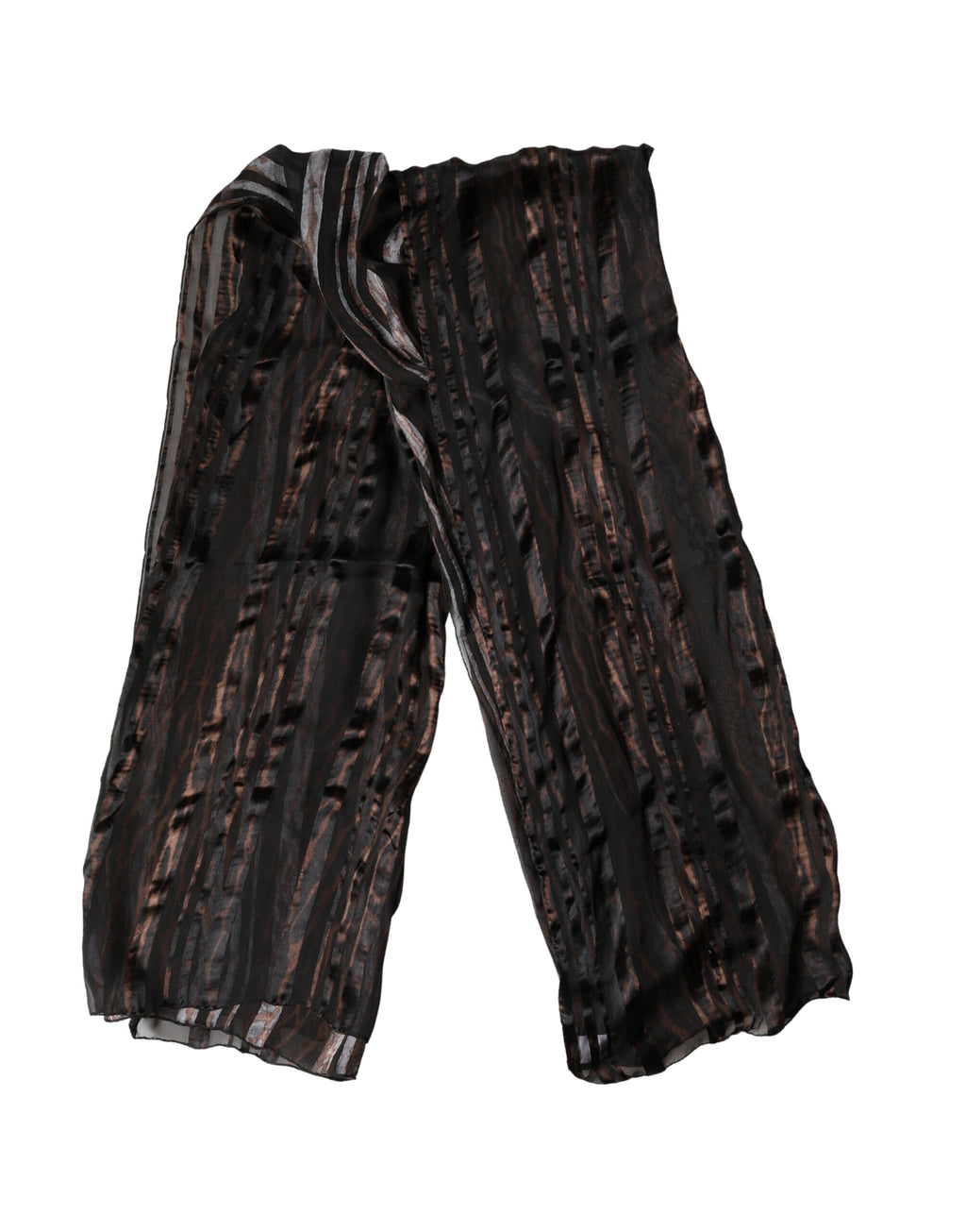 Dolce & Gabbana Black Stripes Silk Wrap Shawl Stole 193cm x 131cm Scarf - Eljoys Fashion 