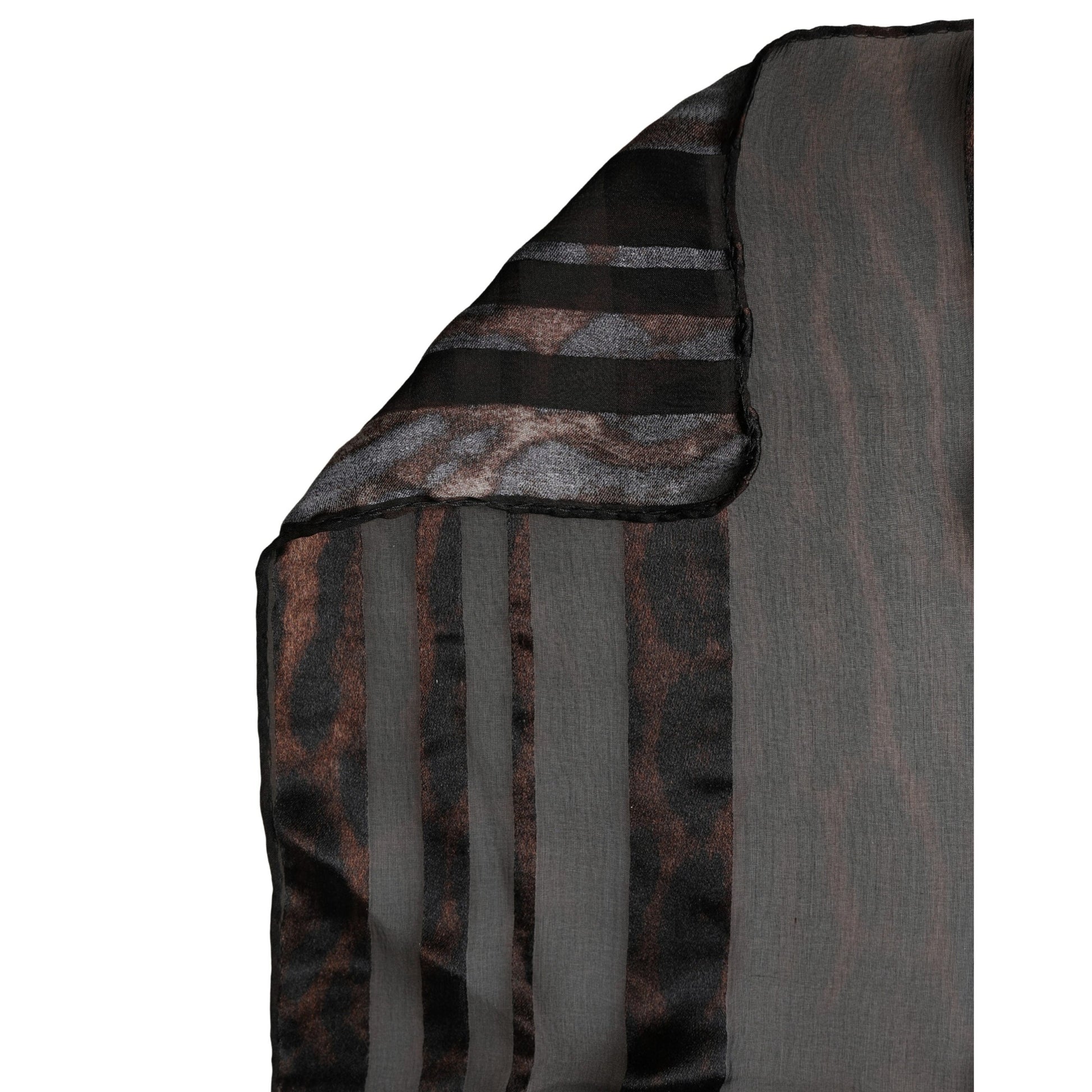 Dolce & Gabbana Black Stripes Silk Wrap Shawl Stole 193cm x 131cm Scarf
