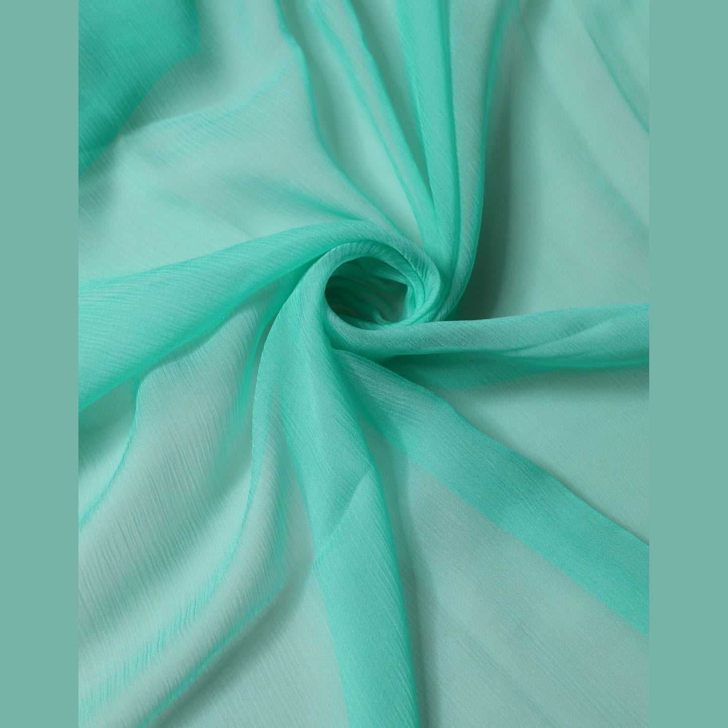 Dolce & Gabbana Light Green Silk Neck Wrap Foulard 131cm x 126.5cm Scarf