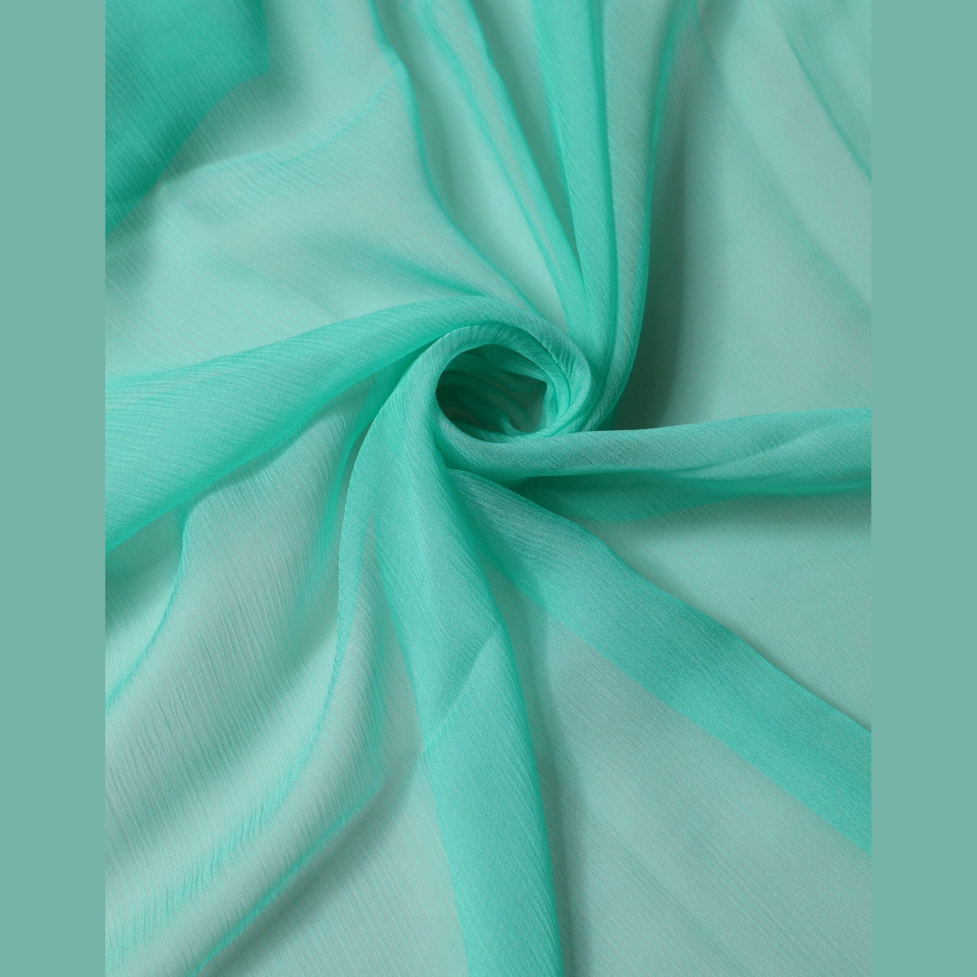 Dolce & Gabbana Light Green Silk Neck Wrap Foulard 131cm x 126.5cm Scarf