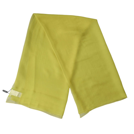 Dolce & Gabbana Yellow Silk Neck Wrap Shawl Foulard 120cm x 117cm Scarf