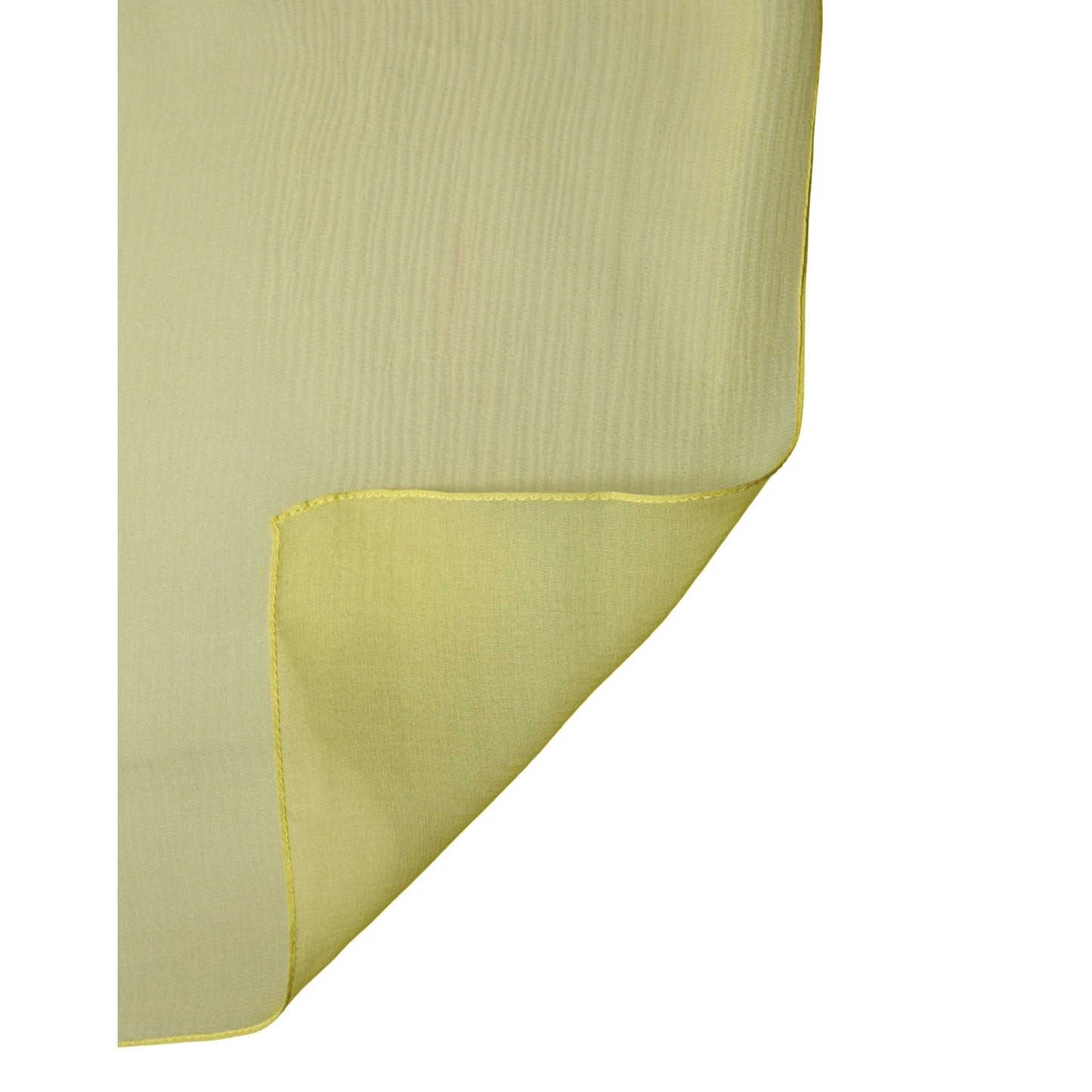 Dolce & Gabbana Yellow Silk Neck Wrap Shawl Foulard 120cm x 117cm Scarf