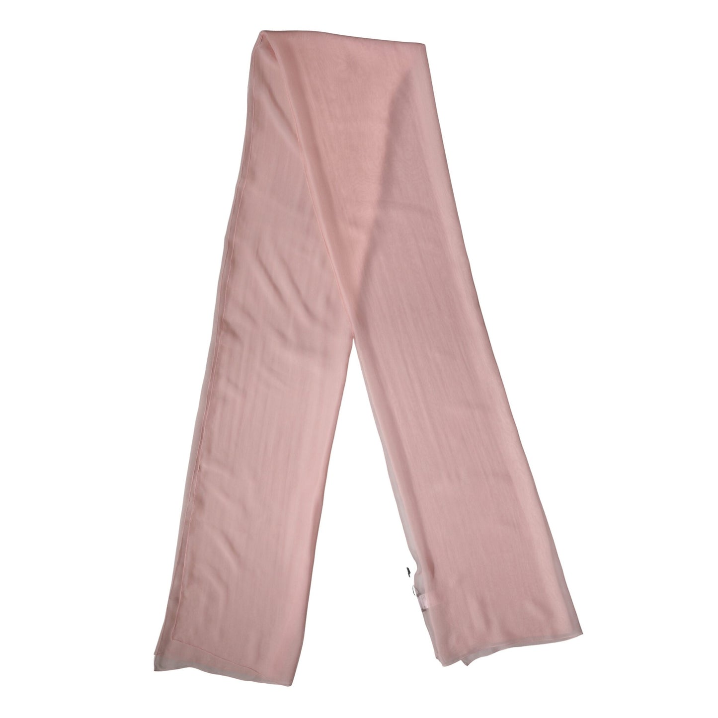 Dolce & Gabbana Light Pink Silk Neck Wrap Shawl Stole 272cm x 120cm Scarf