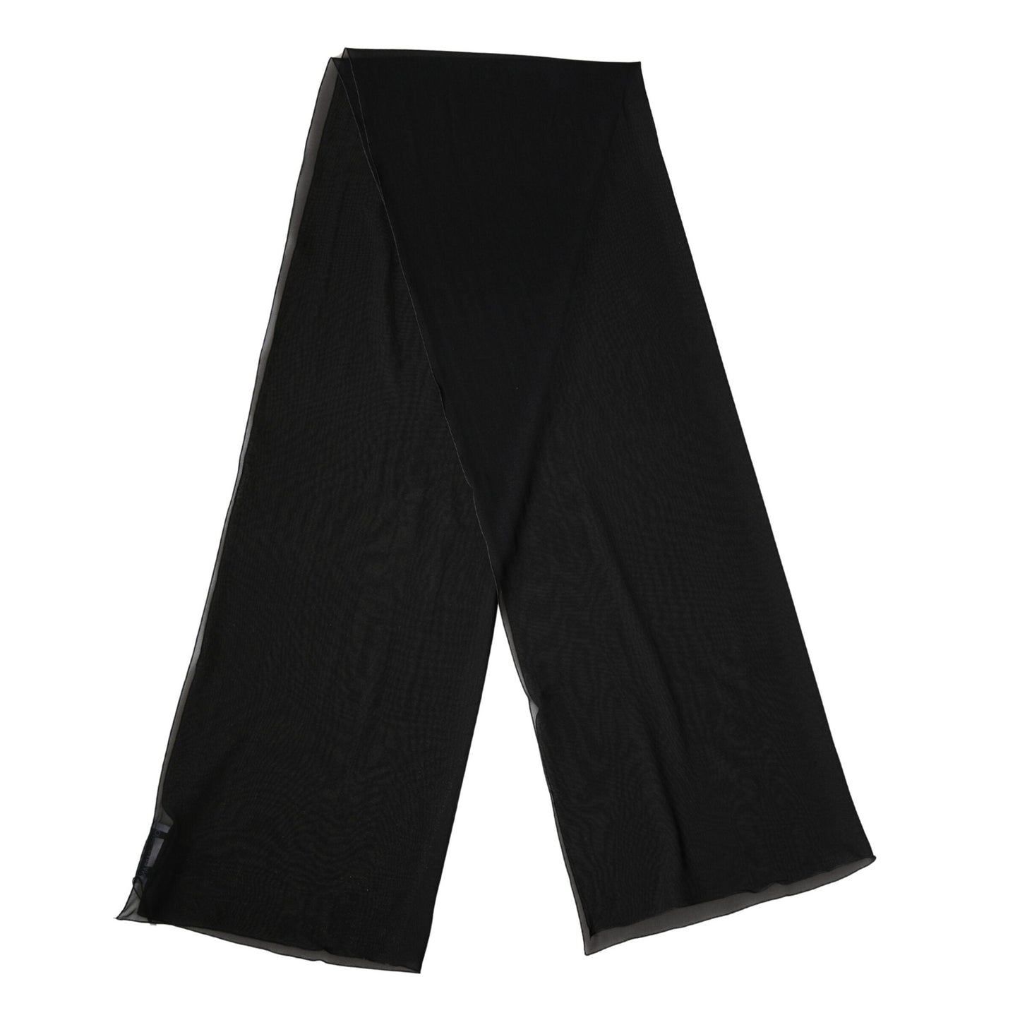 Dolce & Gabbana Black Silk Neck Wrap Shawl Stole 200cm x 64cm Scarf