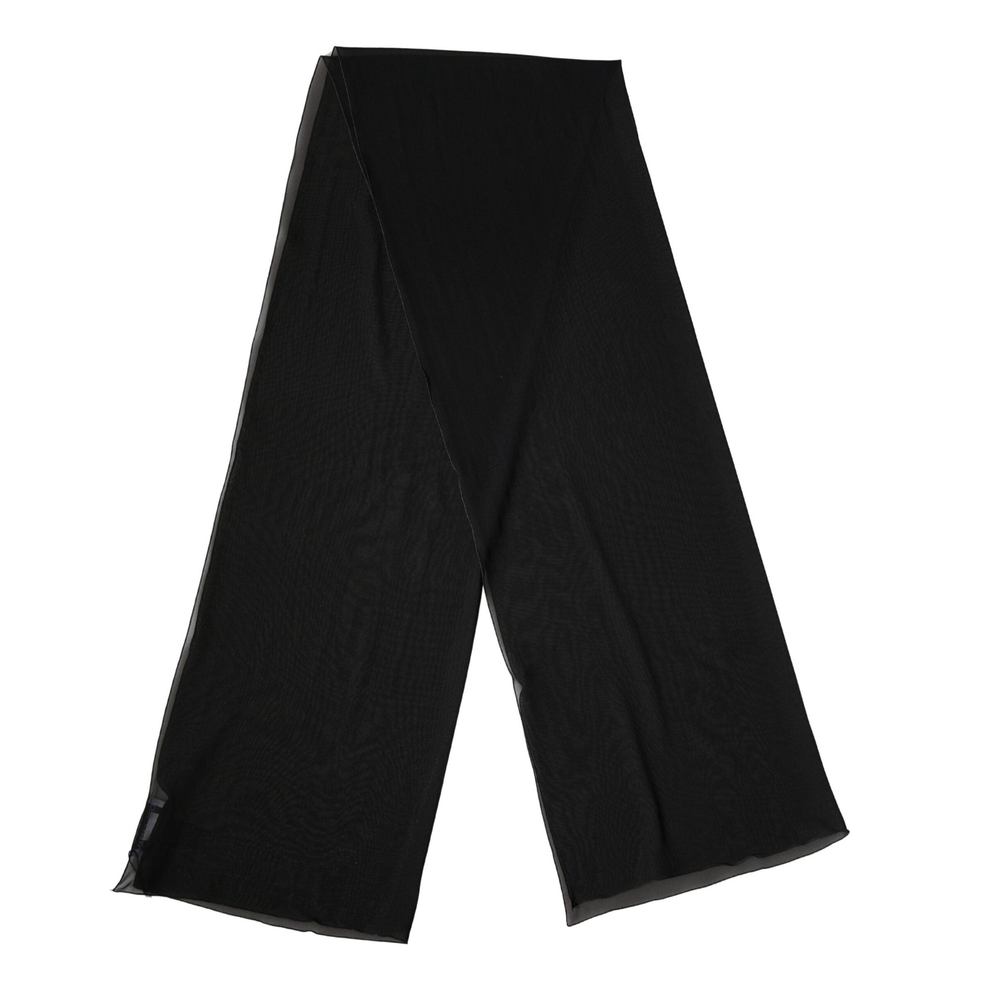 Dolce & Gabbana Black Silk Neck Wrap Shawl Stole 200cm x 64cm Scarf