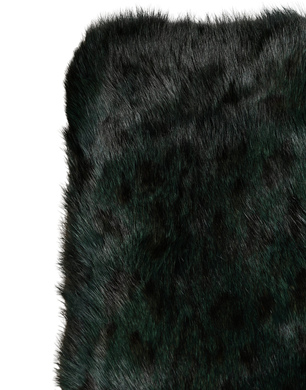 Dolce & Gabbana Black Green Stripe Fur Shawl Neck Wrap 180cm x49cm  Scarf - Eljoys Fashion 