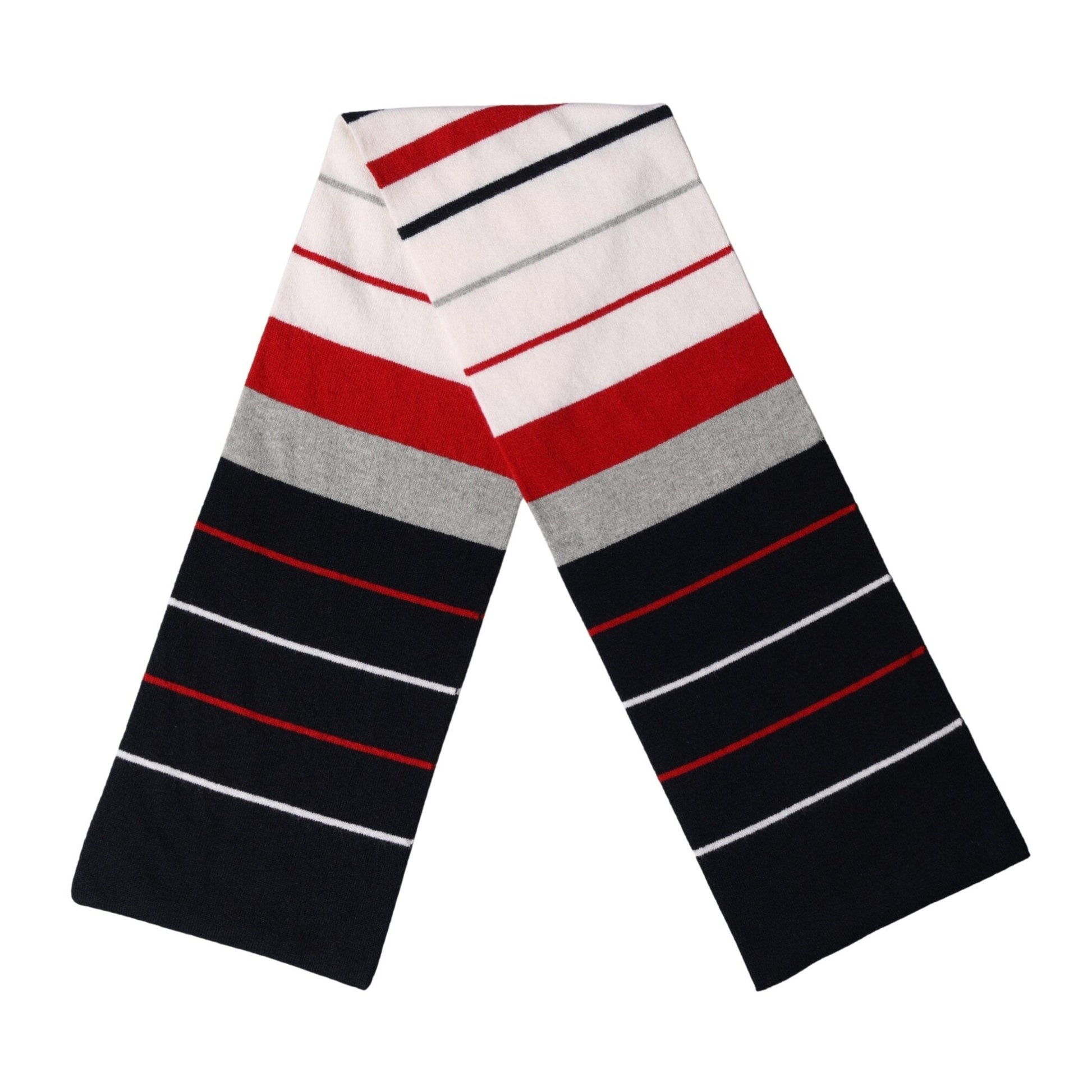 Dolce & Gabbana Multicolor Stripes Shawl Neck Wrap 119cm x 20cm Scarf