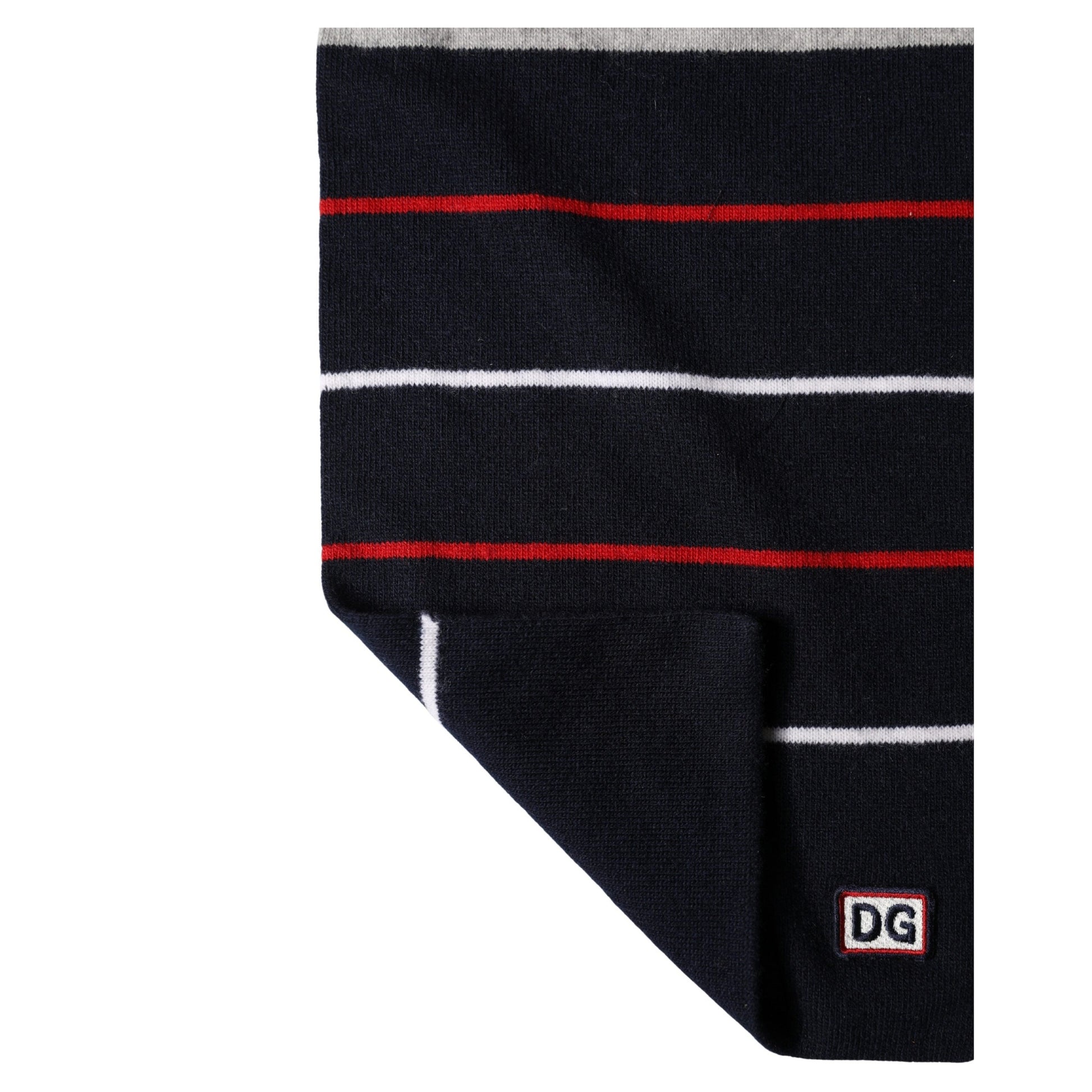 Dolce & Gabbana Multicolor Stripes Shawl Neck Wrap 119cm x 20cm Scarf