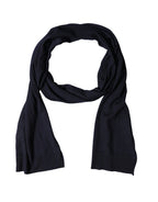 Dolce & Gabbana Blue Wool Knitted Shawl Neck Wrap 200cm x 25cm  Scarf