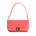 Coccinelle Rosso leather women's handbag featuring a sleek design, top handles, and subtle branding details.