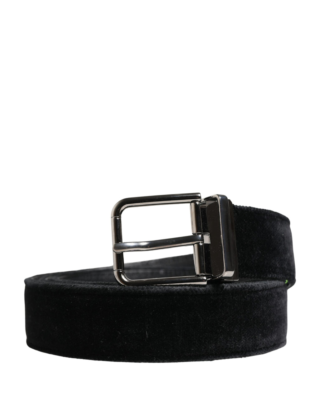 Dolce & Gabbana Black Suede Silver Tone Metal Buckle Men Belt - Eljoys Fashion 