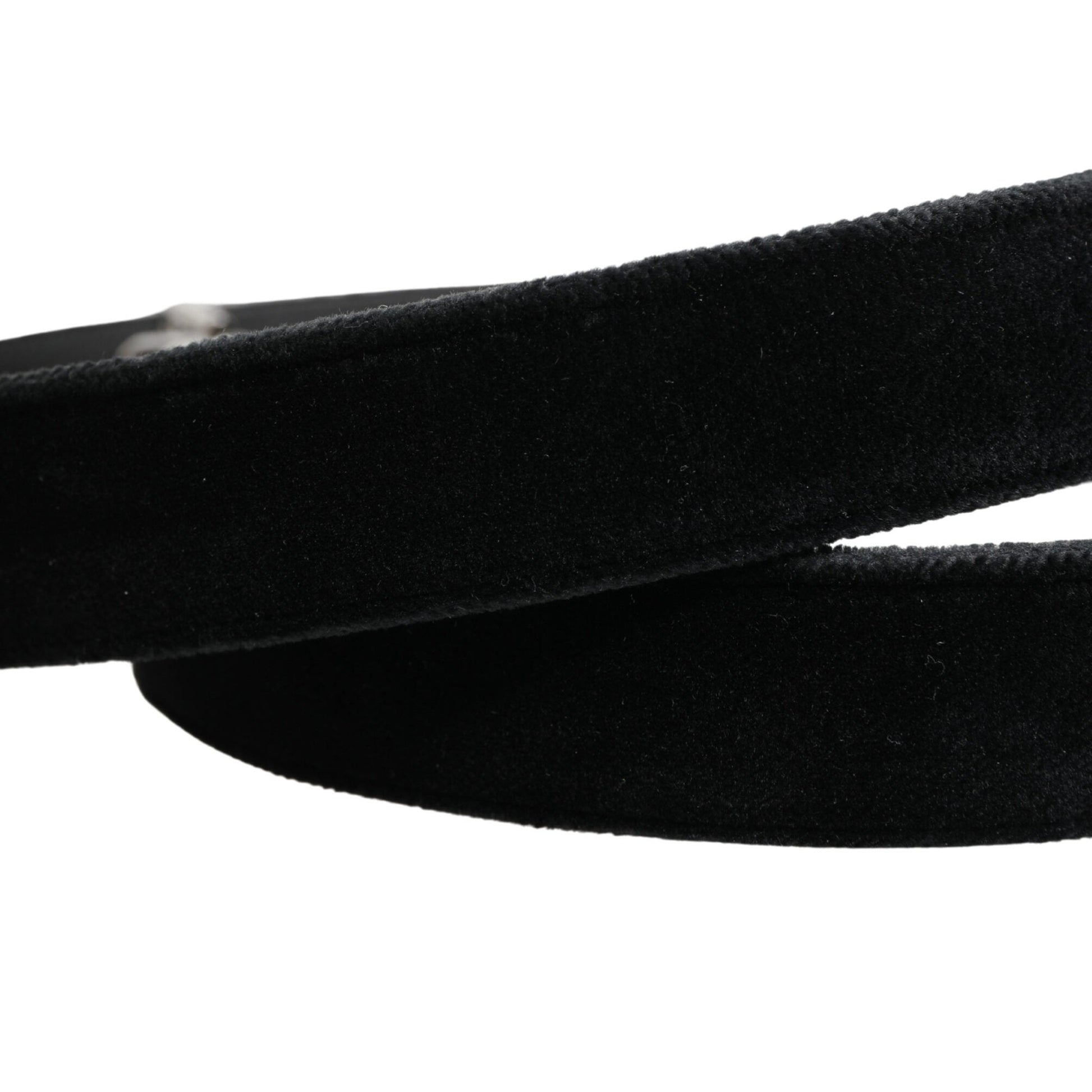 Dolce & Gabbana Black Suede Silver Tone Metal Buckle Men Belt
