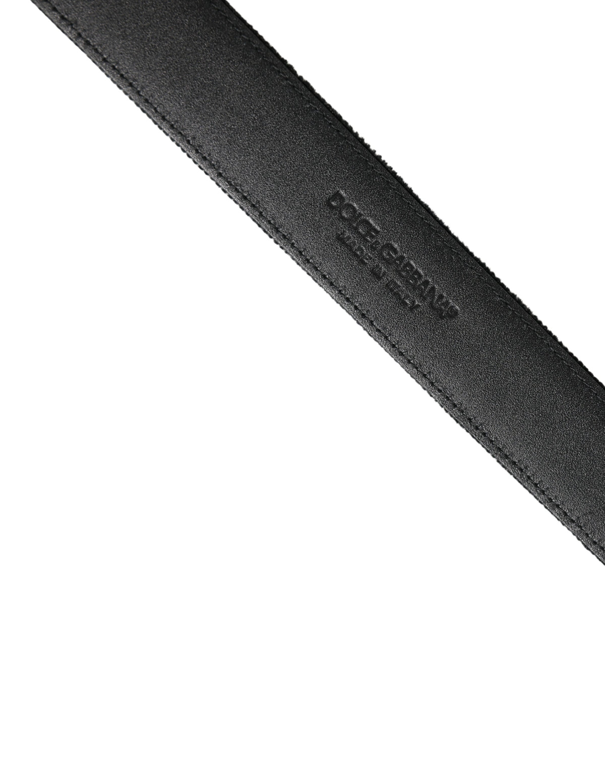 Dolce & Gabbana Black Suede Silver Tone Metal Buckle Men Belt - Eljoys Fashion 
