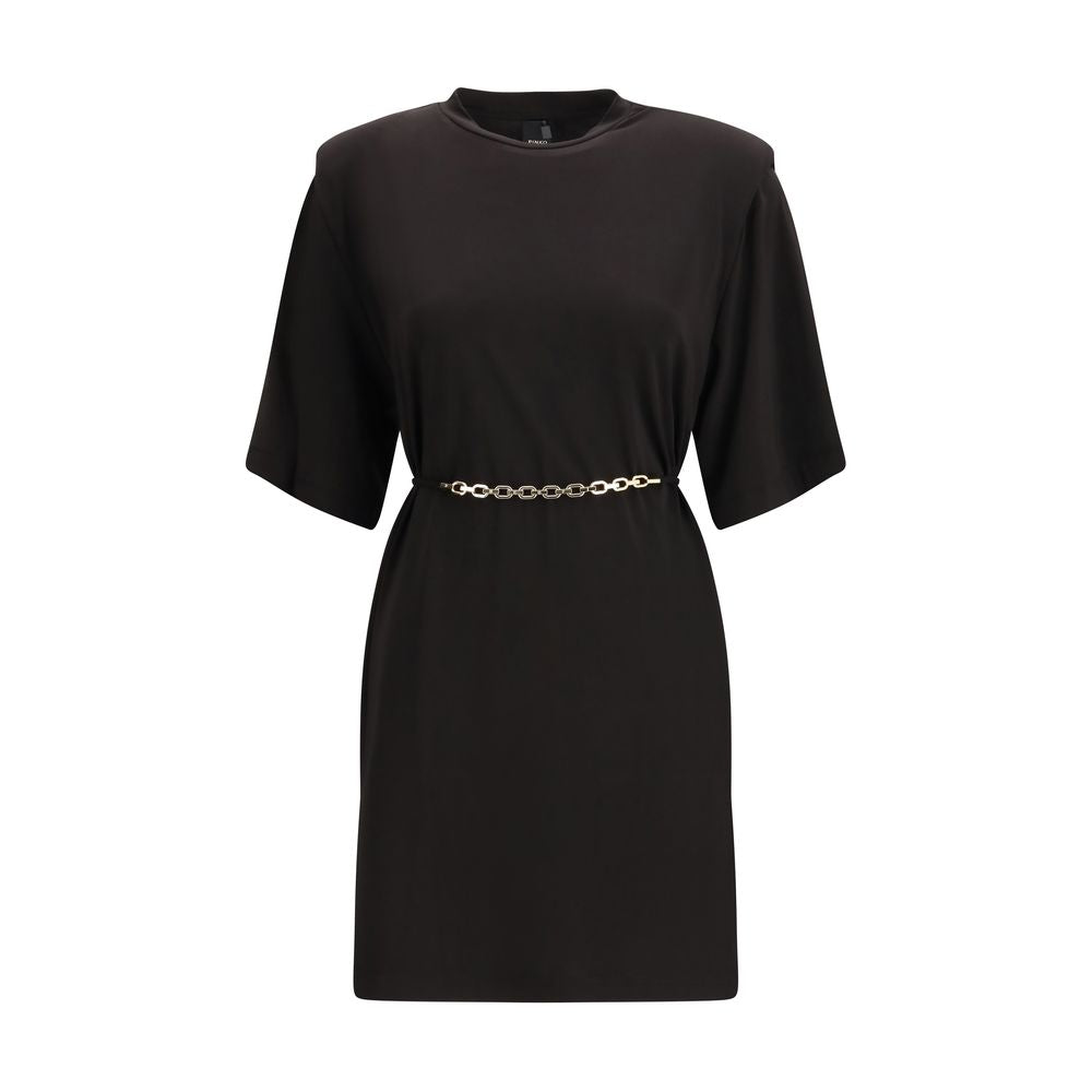 PINKO Black Acetate Casual Dress PINKO