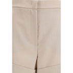Max Mara Bicolor Wool Oves Aries Bermuda Shorts
