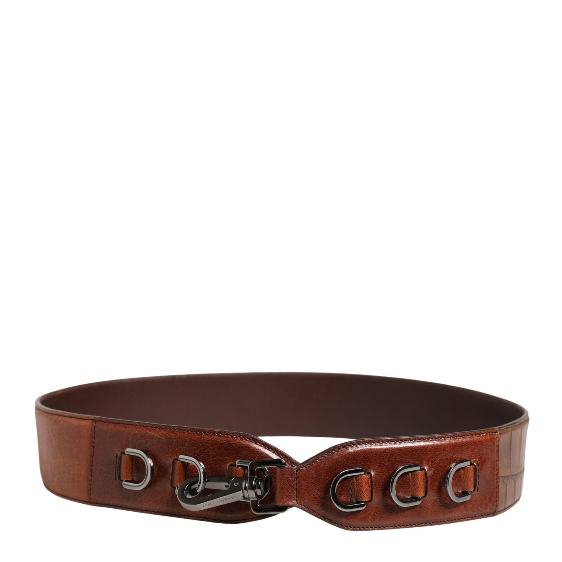 Dolce & Gabbana Brown Horse Velvet Leather Bag Accessory Shoulder Strap