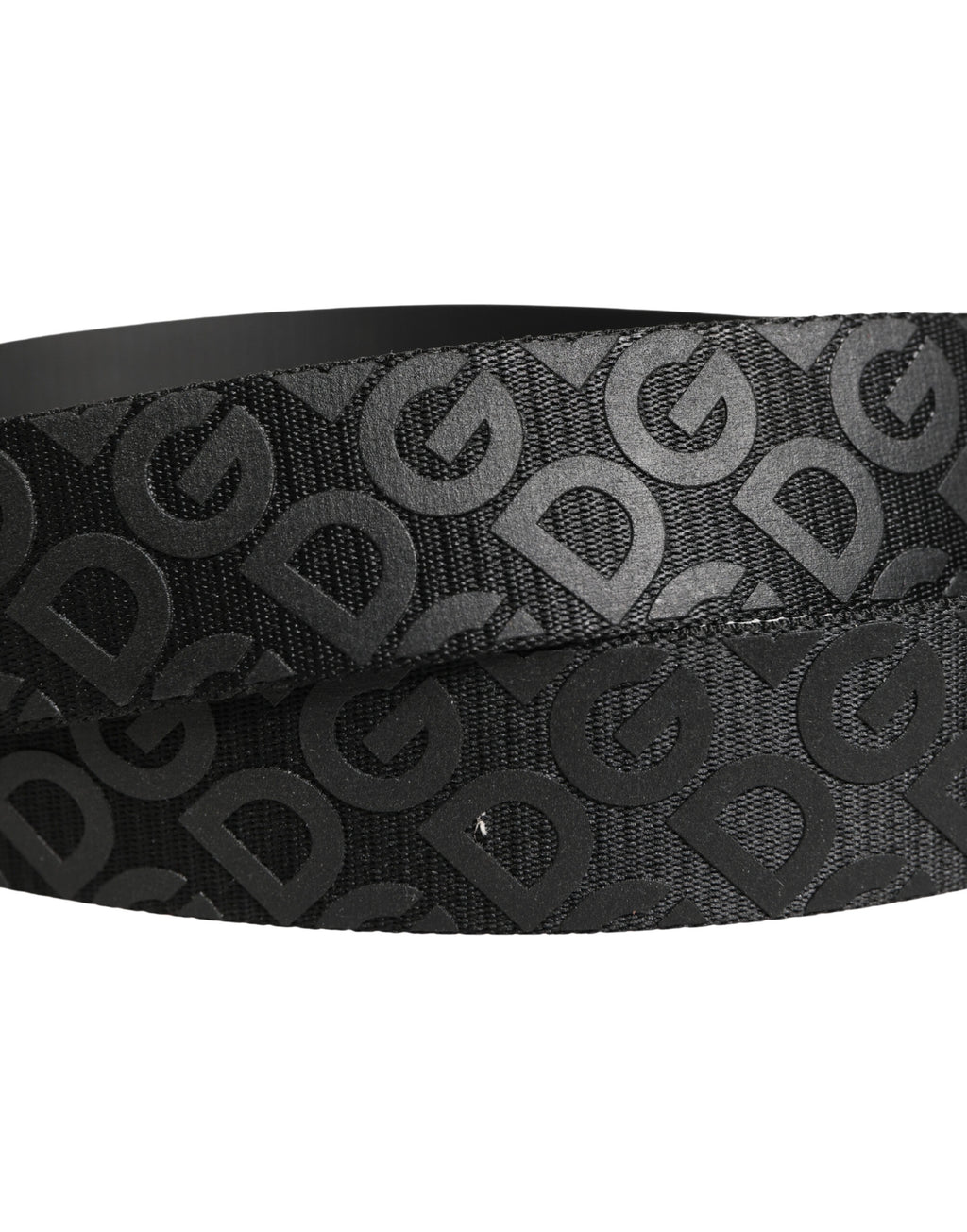 Dolce & Gabbana Black Logo Monogram Silver Metal Buckle Belt - Eljoys Fashion 