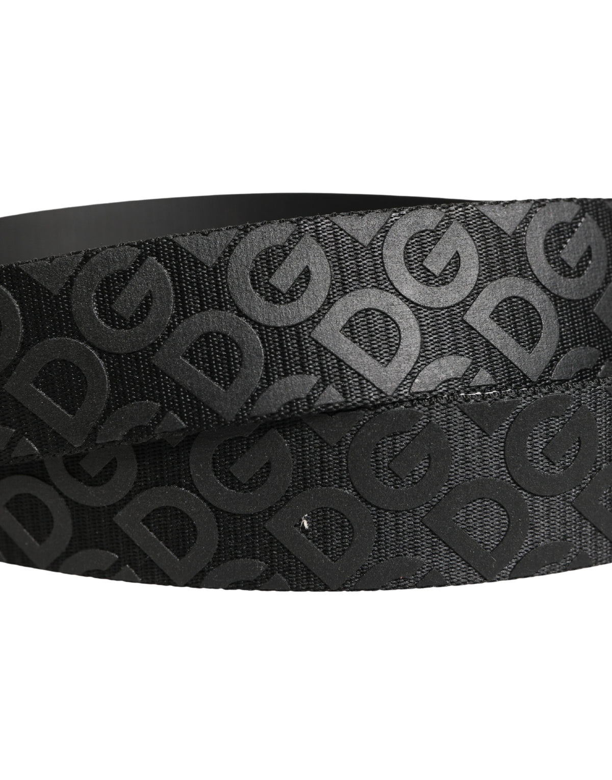 Dolce & Gabbana Black Logo Monogram Silver Metal Buckle Belt - Eljoys Fashion 