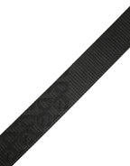 Dolce & Gabbana Black Logo Monogram Silver Metal Buckle Belt - Eljoys Fashion 