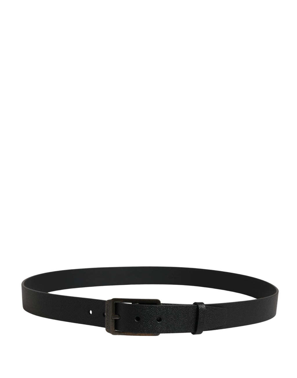 Dolce & Gabbana Black Calf Leather Gold Metal Buckle  Belt - Eljoys Fashion 
