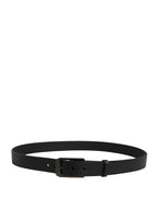 Dolce & Gabbana Black Calf Leather Gold Metal Buckle  Belt - Eljoys Fashion 