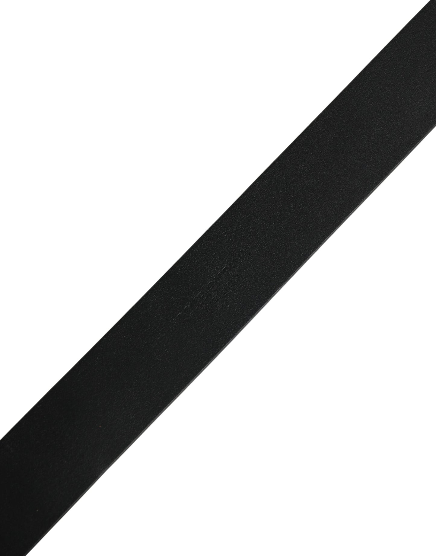 Dolce & Gabbana Black Calf Leather Gold Metal Buckle Belt