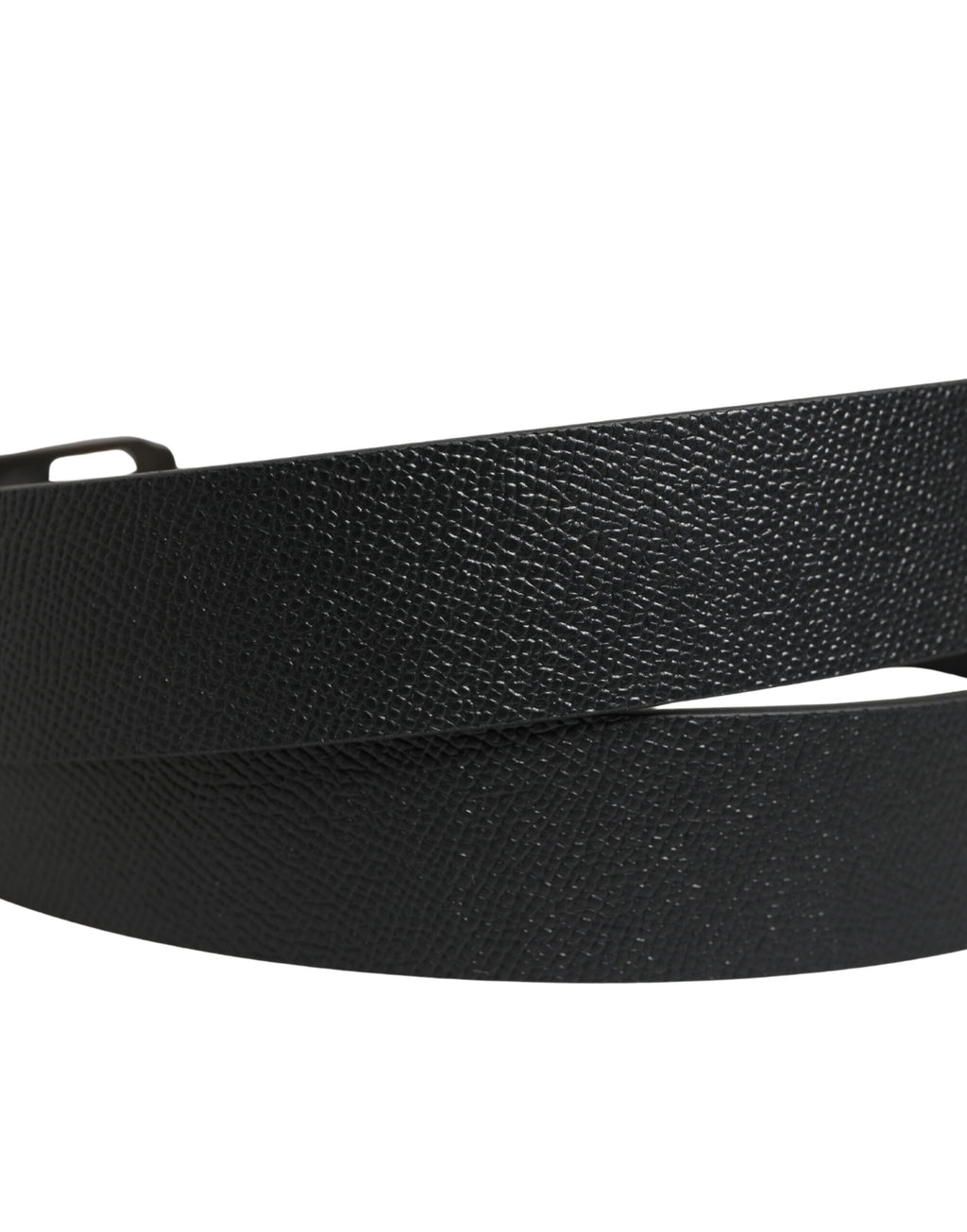 Dolce & Gabbana Black Calf Leather Gold Metal Buckle  Belt - Eljoys Fashion 