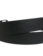 Dolce & Gabbana Black Calf Leather Gold Metal Buckle  Belt - Eljoys Fashion 