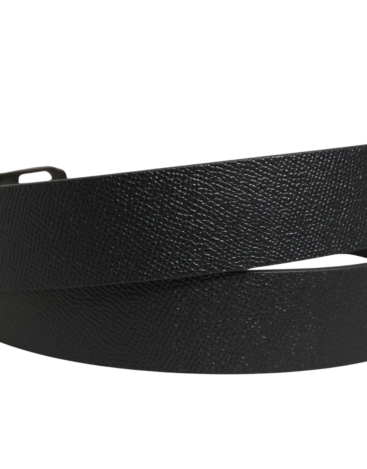 Dolce & Gabbana Black Calf Leather Gold Metal Buckle  Belt - Eljoys Fashion 