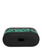 Dolce & Gabbana Black PVC Embossed Logo Flip Holder Women Airpods Case - Eljoys Fashion 