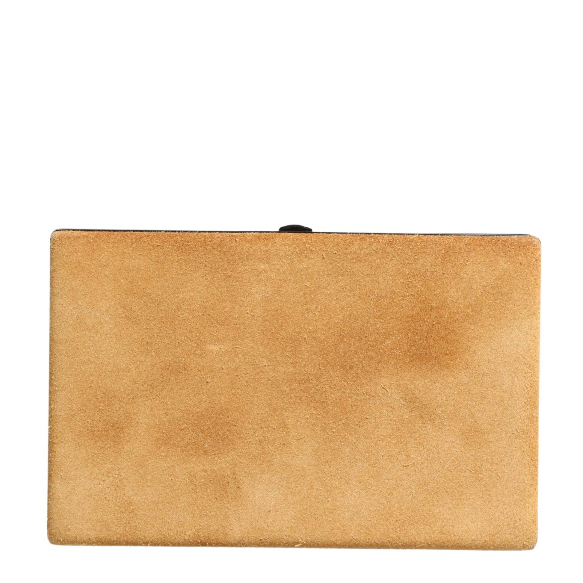 Dolce & Gabbana Beige Velvet Calf Leather Clutch Evening Women Purse Bag