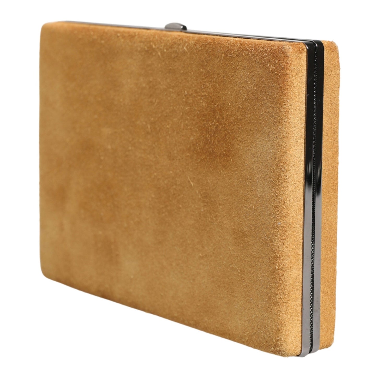 Dolce & Gabbana Beige Velvet Calf Leather Clutch Evening Women Purse Bag