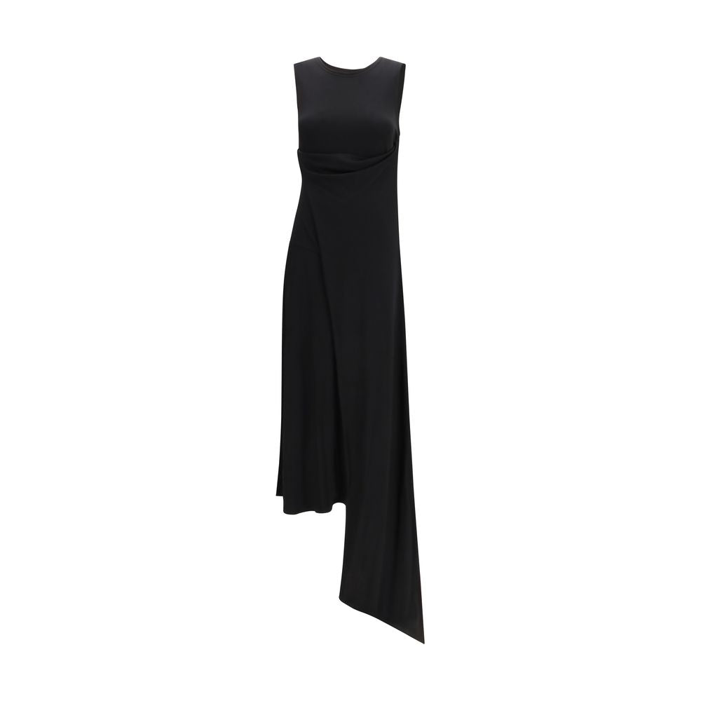 Ami Paris Black Viscose Casual Dress Ami Paris