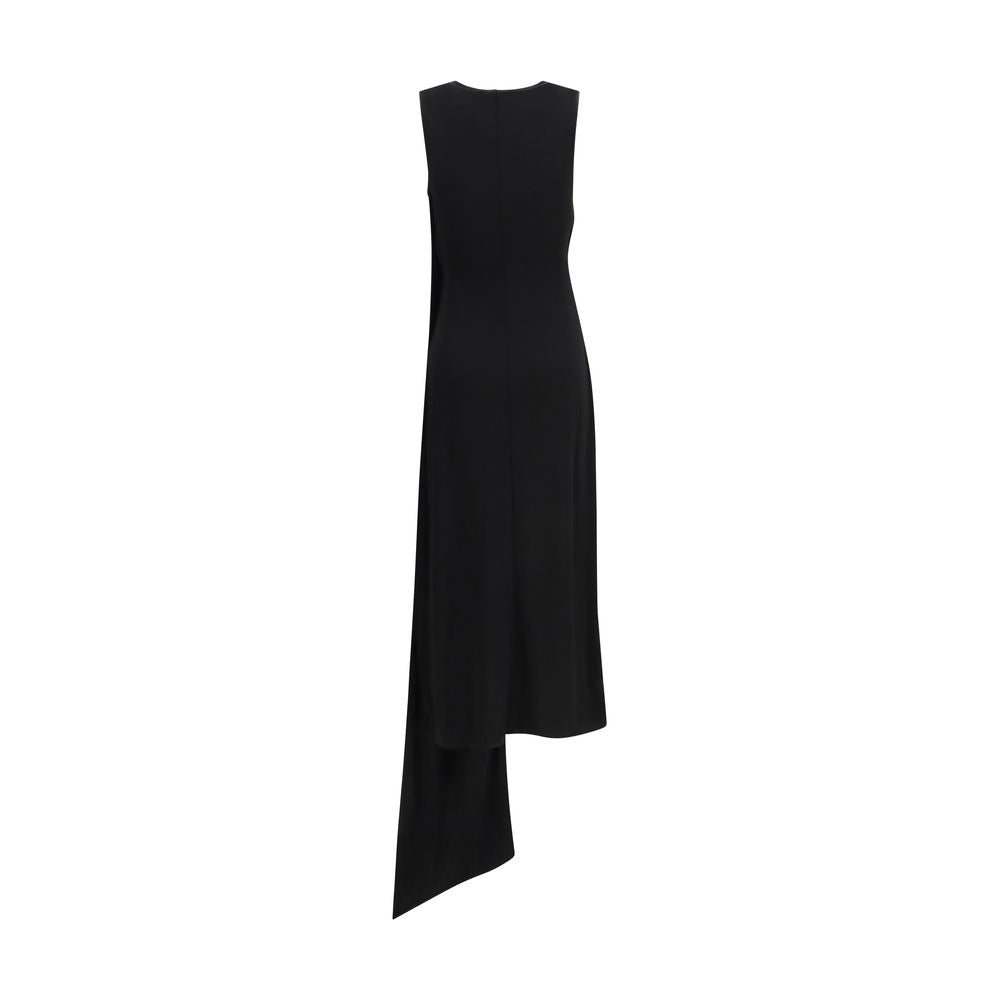 Ami Paris Black Viscose Casual Dress Ami Paris
