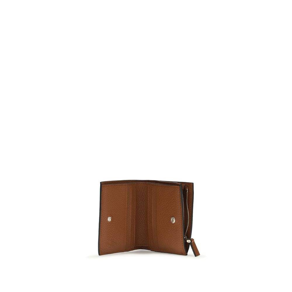 Valentino Garavani Brown Lamb Ovis Aries Aries Wallet Valentino Garavani