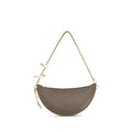 Gray Chloé Bos Taurus shoulder bag made of calf leather with sleek design and silver hardware.