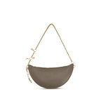 Gray Chloé Bos Taurus shoulder bag made of calf leather with sleek design and silver hardware.