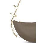 Chloé gray calf leather Bos Taurus shoulder bag with sleek design and gold-tone hardware, featuring a spacious interior and adjustable strap.