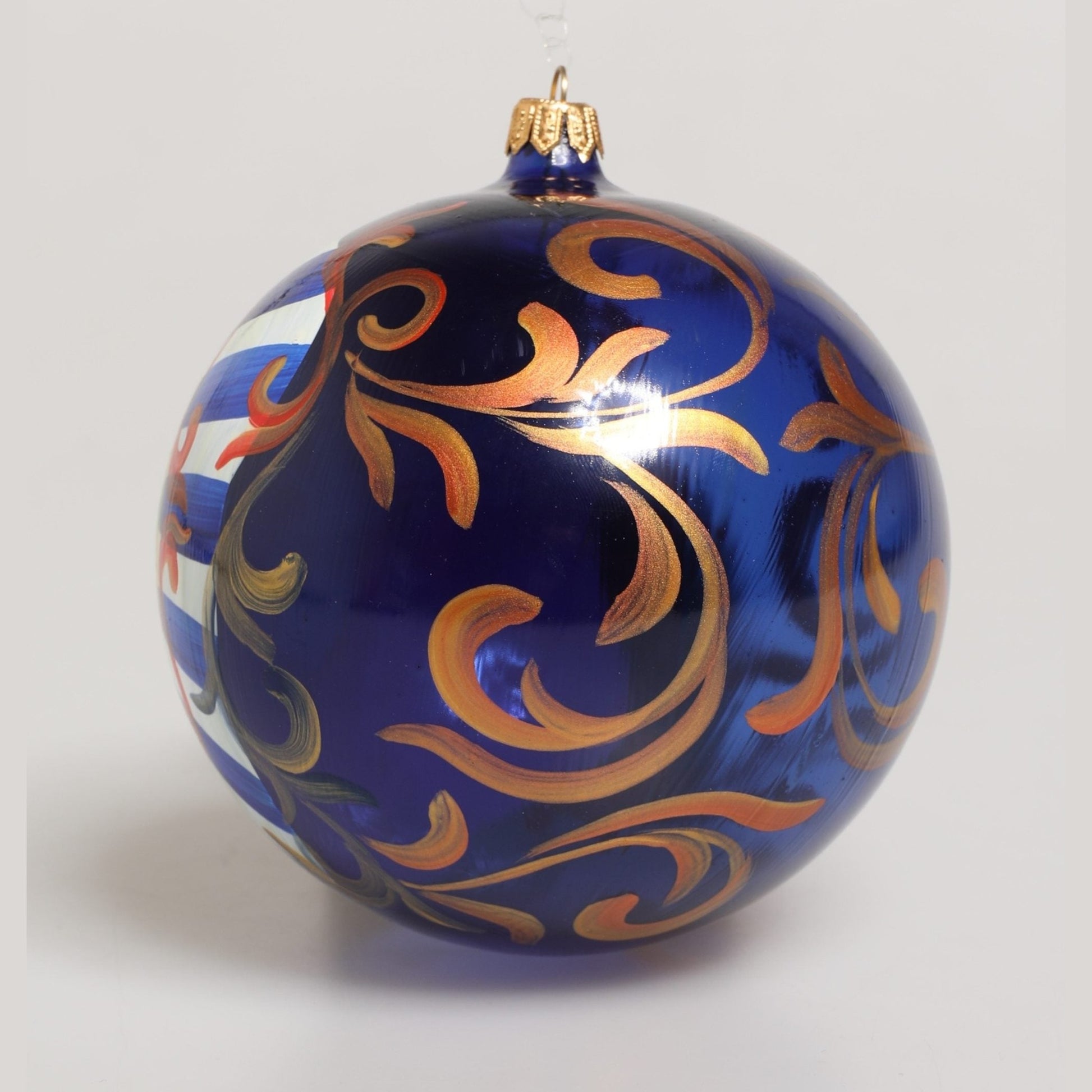 Dolce & Gabbana Multicolor Hand Painted Sicilian Ornament Christmas Ball